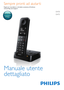 Manuale Philips D4702W Telefono senza fili