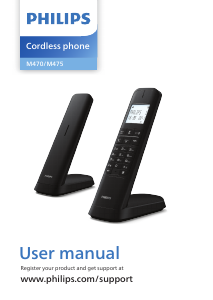 Bruksanvisning Philips M4751B Trådlös telefon