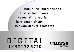 Mode d’emploi Calypso K5673 Digital Montre
