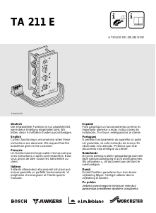 Manual Junkers TA 211 E Thermostat