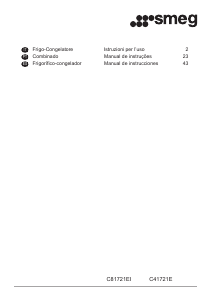 Manual de uso Smeg C41721E Frigorífico combinado