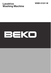 Manuale BEKO WMB 81031 M Lavatrice