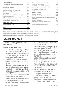 Manual de uso Smeg SRV596GH5 Placa