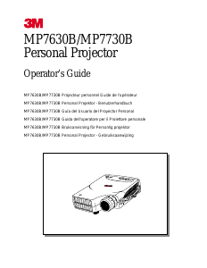 Handleiding 3M MP7630B Beamer