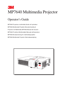 Manual 3M MP7640 Projector