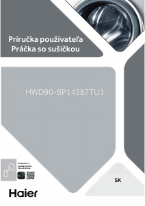 Návod Haier HWD90-BP14387TU1 Práčka so sušičkou