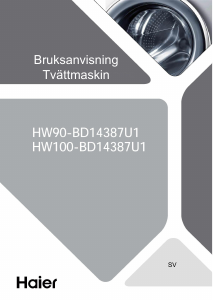 Bruksanvisning Haier HW90-BD14387U1 Tvättmaskin