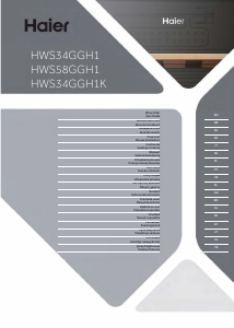 Kullanım kılavuzu Haier HWS34GGH1 Şarap dolabı
