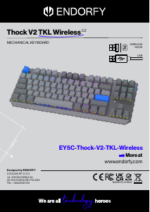 Manual de uso Endorfy EY5C018 Thock V2 TKL Wireless Teclado