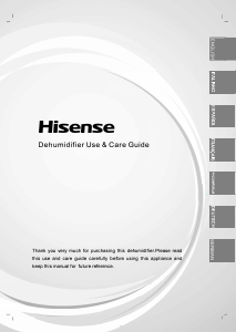 Mode d’emploi Hisense D20HW Déshumidificateur