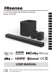 Manual de uso Hisense AX5120G Sistema de home cinema