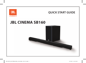 Руководство JBL Cinema SB160 Домашний кинотеатр