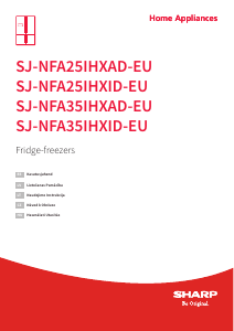 Rokasgrāmata Sharp SJ-NFA25IHXAD-EU Ledusskapis ar saldētavu