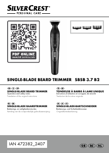 Bruksanvisning SilverCrest IAN 472382 Skäggtrimmer