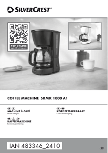 Mode d’emploi SilverCrest IAN 483346 Cafetière