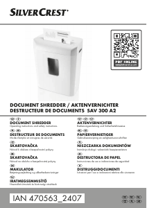 Brugsanvisning SilverCrest IAN 470563 Makulator