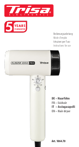 Manuale Trisa Plasma Ionic Pro Asciugacapelli