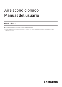 Manual de uso Samsung AR80F24DACWNAP Aire acondicionado
