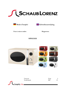 Mode d’emploi Schaub Lorenz MW823GR Micro-onde