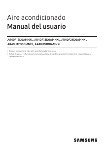 Manual de uso Samsung AR40F12D0AMXXL Aire acondicionado