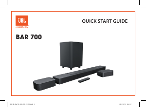 Vadovas JBL Bar 700 Namų kino sistema