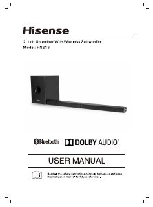 Manual Hisense HS219 Sistemul home cinema