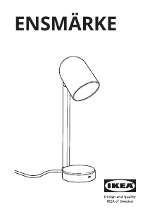 Használati útmutató IKEA ENSMARKE Lámpa