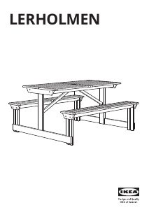 מדריך IKEA LERHOLMEN שולחן גן