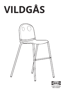 Kullanım kılavuzu IKEA VILDGAS Bar taburesi