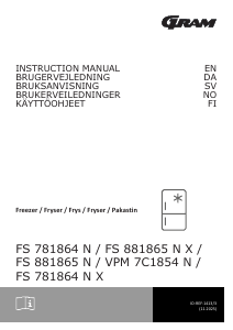 Brugsanvisning Gram FS 881865 N Fryser