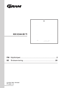 Käyttöohje Gram KKI 6344-90 TI Keittotaso