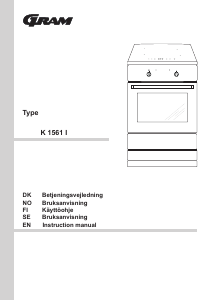 Käyttöohje Gram K 1561 I Liesi