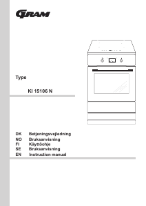 Käyttöohje Gram KI 15106 N Liesi