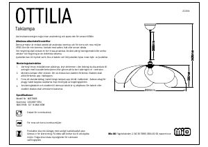 Bruksanvisning Mio Ottilia Lampa