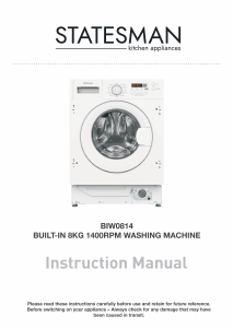Handleiding Statesman BIW10814 Wasmachine