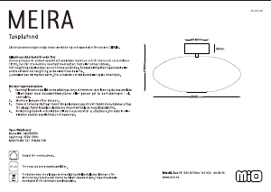Bruksanvisning Mio Meira Lampa