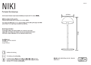 Bruksanvisning Mio Niki Lampa