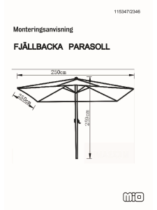 Kullanım kılavuzu Mio Fjällbacka Bahçe şemsiyesi
