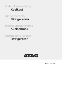 Bruksanvisning ATAG KD67194DN Kyl-frys