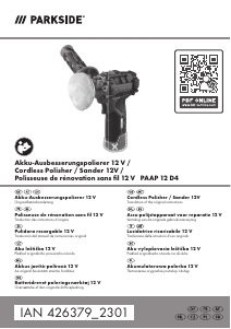 Bedienungsanleitung Parkside IAN 426379 Poliermaschine