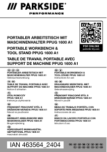 Bedienungsanleitung Parkside IAN 463564 Werkbank