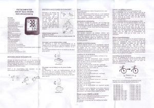 Handleiding Ascot Serie 04 Fietscomputer