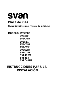 Manual de uso Svan SVE4BW3 Placa