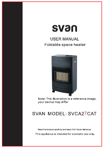 Manual de uso Svan SVCA27CAT Calefactor