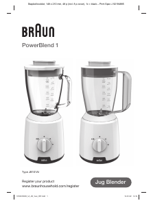 Mode d’emploi Braun JB 1050 BK PowerBlend 1 Blender