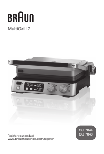 Εγχειρίδιο Braun CG 7040 MultiGrill 7 Σχάρα επαφής