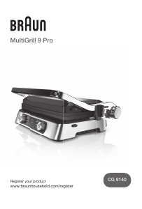 Manual Braun CG 9140 MultiGrill 9 Pro Contact Grill