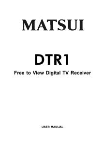 Bruksanvisning Matsui DTR1 Digitalmottagare