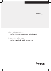 Handleiding Pelgrim IKR4092 Kookplaat