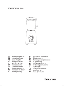 Manual Taurus Power Total 2000 Blender